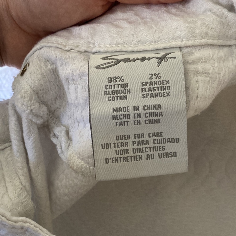 Seven7 White Textured Skinny Jeans - Picture 6 of 7